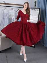 Load image into Gallery viewer, Burgundy Short Prom Dresses